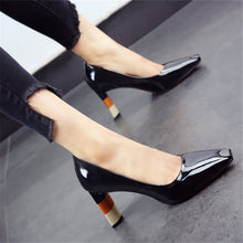 Load image into Gallery viewer, Allbitefo Colored Heel Fashion Women Pumps