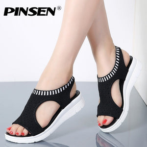 Pinsen Women Sandals 2019 New Female Shoes Woman