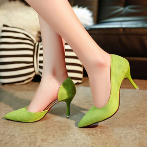 Hot Sale Women Pumps Green Shoes Women