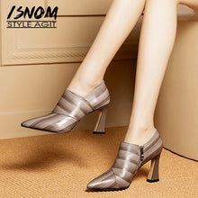 Load image into Gallery viewer, Isnom Emboss Cow Leather Pumps Women